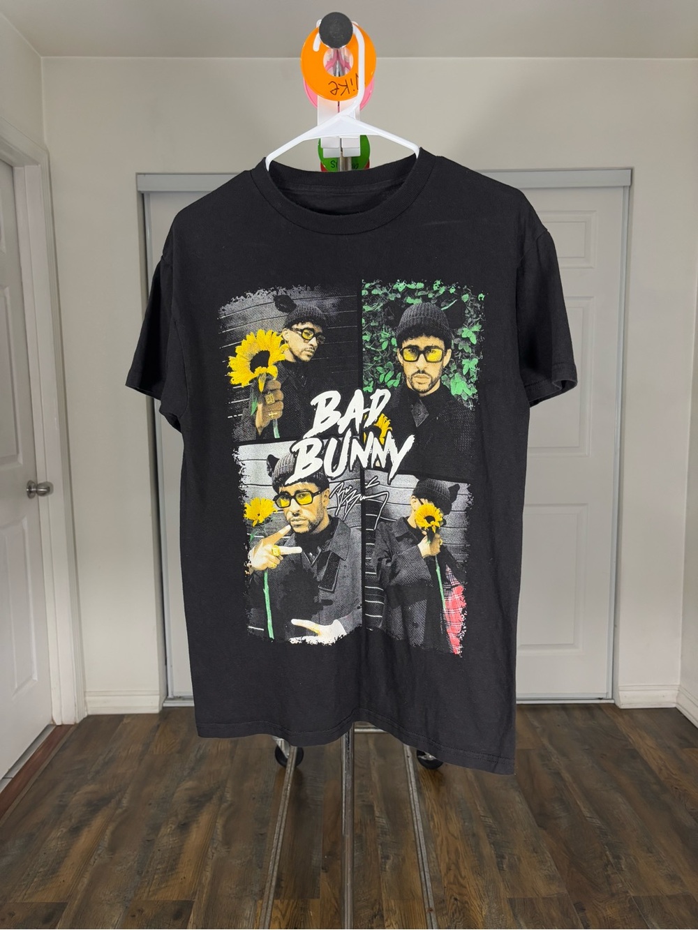 Bad bunny Graphic Tee with Yellow Accent